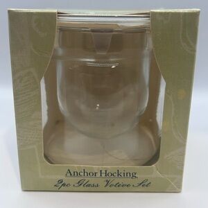 Anchor Hocking Clear Glass 2-Piece Votive Cup Set